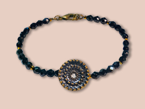 Brass Star Button Bracelet
