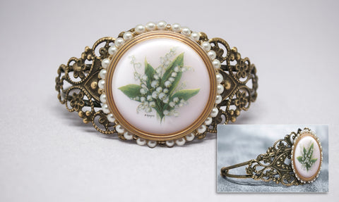 Lily of the Valley Button Cuff