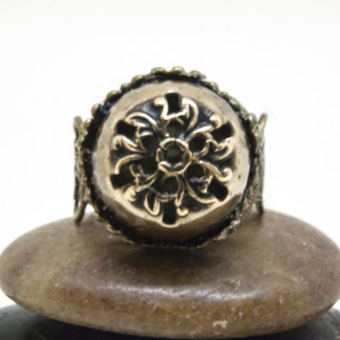 Vintage Brass Dome Button Ring